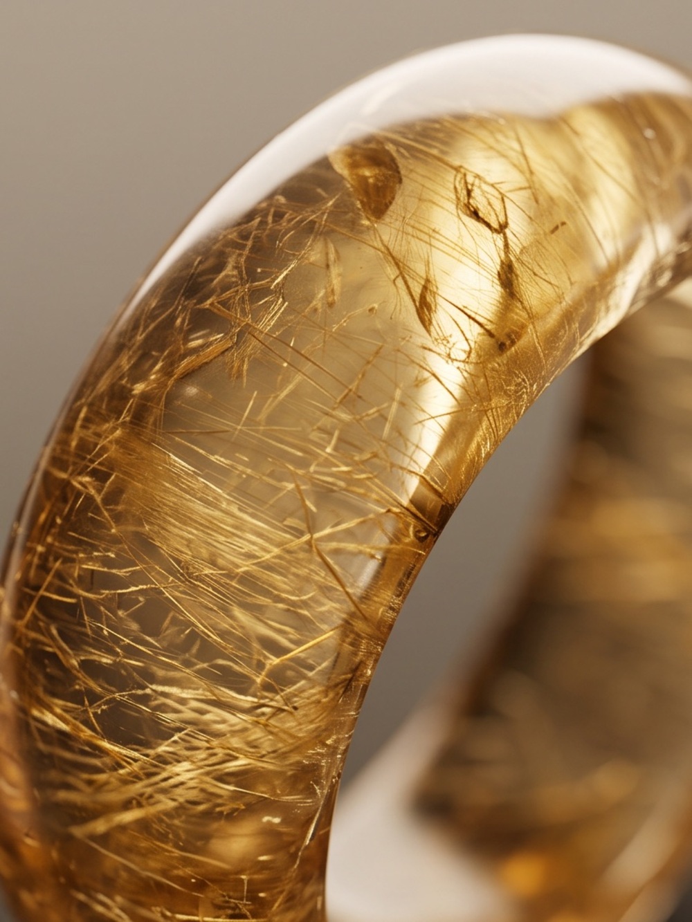 Gold Tone Resin Statement Bracelet - Women's Fashion Jewelry
